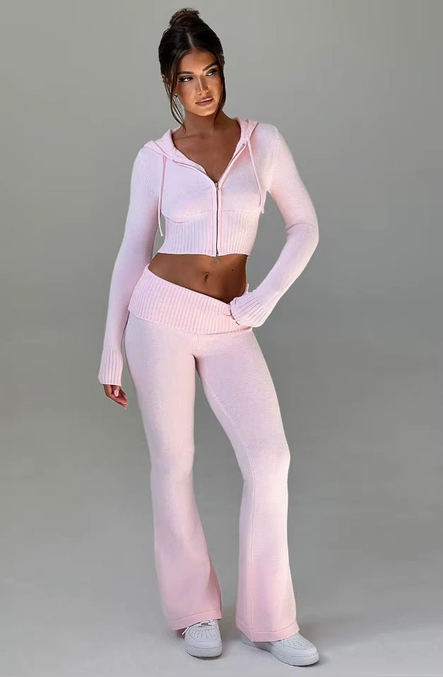 Chic Knitted Two-Piece Set